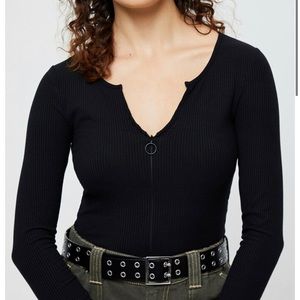 Zip Up Long Sleeve Top